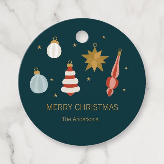 クリスマスオーナメントズメリークリスマスホリデー フェイバータグ (正面)