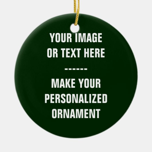 クリスマスオーナメントセラミックの写真をアップロード セラミックオーナメント (正面)