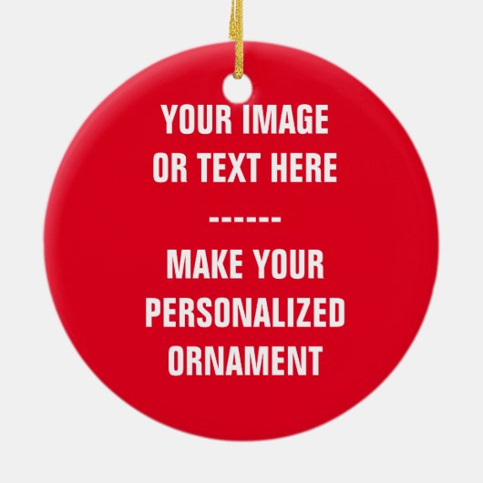 クリスマスオーナメントセラミックの写真をアップロード セラミックオーナメント (裏面)