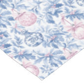 クリスマスオーナメントソフトブルーピンクトワール紙 テーブルクロス (アングル)