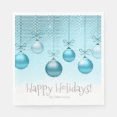 クリスマスオーナメントターコイズID251 スタンダードランチョンナプキン (正面)