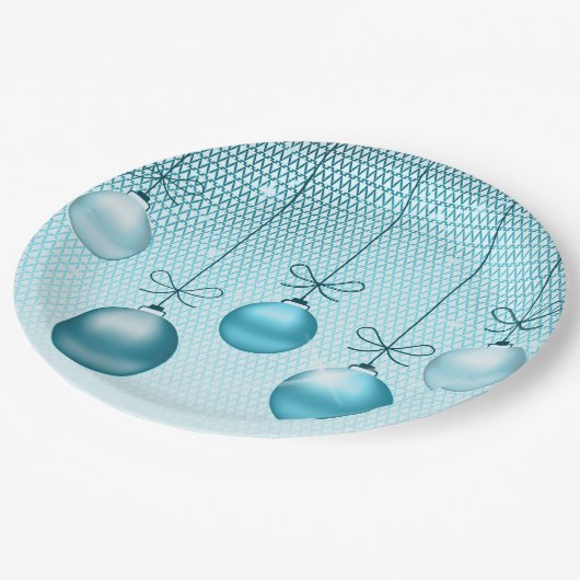 クリスマスオーナメントターコイズID251 ペーパープレート (アングル)