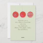 クリスマスオーナメントダブル数々のSIdedフォトカード シーズンカード (裏面)