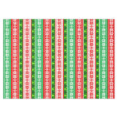 クリスマスオーナメントデザイン赤白グリーン テーブルクロス (正面(横))