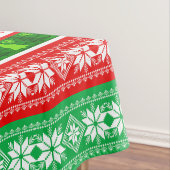 クリスマスオーナメントデザイン赤白グリーン テーブルクロス (インサイチュ)