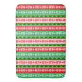 クリスマスオーナメントデザイン赤白グリーン バスマット (正面縦)