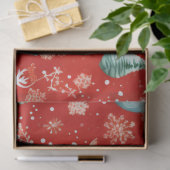 クリスマスオーナメントトナカイ雪片クリスマス 薄葉紙 (ギフト)