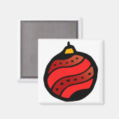 クリスマスオーナメントドードルアート マグネット (正面/裏面)