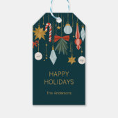 クリスマスオーナメントハッピーホリデー ギフトタグ (正面)