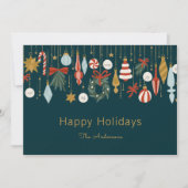 クリスマスオーナメントハッピーホリデー シーズンカード (正面)