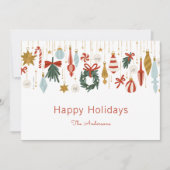 クリスマスオーナメントハッピーホリデー シーズンカード (正面)