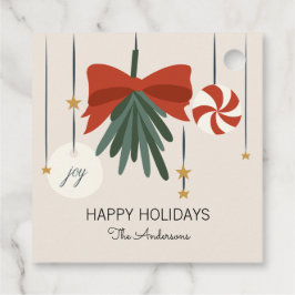 クリスマスオーナメントハッピーホリデー フェイバータグ