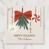 クリスマスオーナメントハッピーホリデー フェイバータグ (正面)