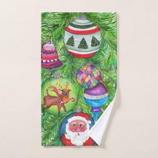 クリスマスオーナメントハンドタオル ハンドタオル (ハンドタオル)