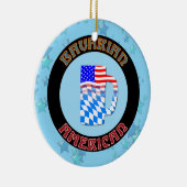 クリスマスオーナメントバイエルアンアメリカン・ドイツ セラミックオーナメント (右)