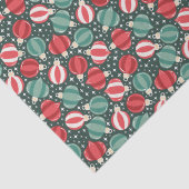 クリスマスオーナメントバウブルレッドグリーン 薄葉紙 (詳細)