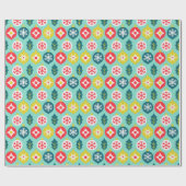 クリスマスオーナメントパターンホリデーギフト ラッピングペーパー (フラット)