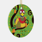 クリスマスオーナメントパトリッジのパーソナライズ セラミックオーナメント (右)
