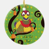 クリスマスオーナメントパトリッジのパーソナライズ セラミックオーナメント (裏面)