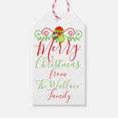 クリスマスオーナメントパーソナライズされたギフトラベル ギフトタグ (正面)