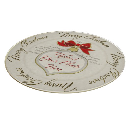 クリスマスオーナメントパーソナライズされた(フォトプレート) カッティングボード (角)