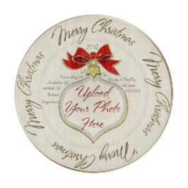 クリスマスオーナメントパーソナライズされた(フォトプレート) カッティングボード