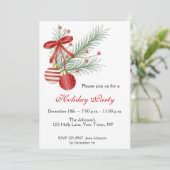 クリスマスオーナメントパーティー招待状 招待状 (スタンド正面)