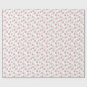 クリスマスオーナメントピンクホワイトクリスマス ラッピングペーパー (フラット)