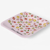 クリスマスオーナメントフェスティバルグリーンリーピンク ペーパープレート (傾斜あり)