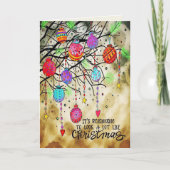 クリスマスオーナメントフェスティバルメリー カラフル カード (正面)