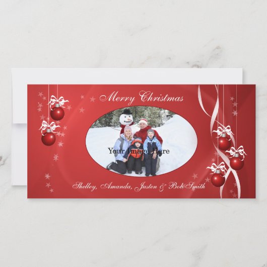 クリスマスオーナメントフォトカード シーズンカード (正面)