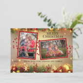 クリスマスオーナメントフォトカード シーズンカード (スタンド正面)