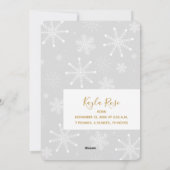 クリスマスオーナメントフォトベビーの誕生発表 シーズンカード (裏面)