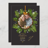 クリスマスオーナメントフォトホリデーカード シーズンカード (正面/裏面)