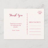 クリスマスオーナメントブライダルシャワーありがとう ポストカード (裏面)