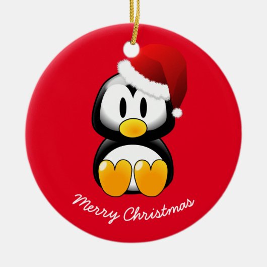 クリスマスオーナメントペンギン セラミックオーナメント (正面)