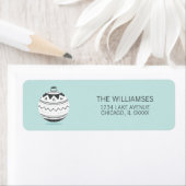 クリスマスオーナメントホリデイ差出人住所ラベル ラベル (インサイチュ)