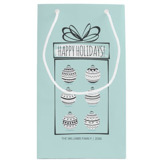 クリスマスオーナメントホリデイ抱き枕 スモールペーパーバッグ (裏面)