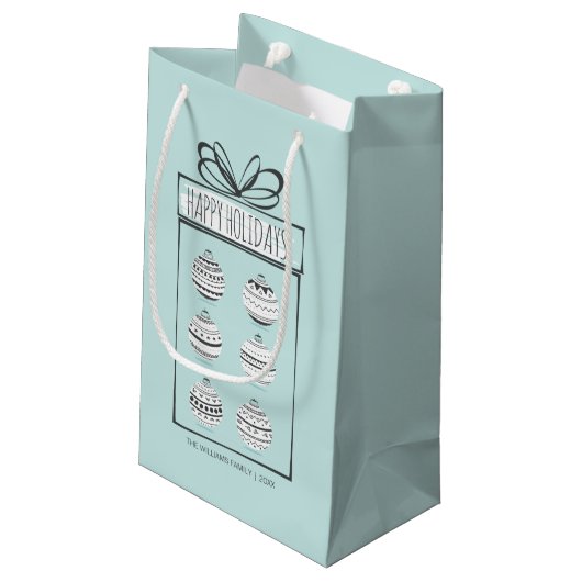 クリスマスオーナメントホリデイ抱き枕 スモールペーパーバッグ (裏面アングル)