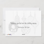 クリスマスオーナメントホリデーカードから色 シーズンカード (裏面)