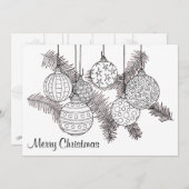 クリスマスオーナメントホリデーカードから色 シーズンカード (正面/裏面)