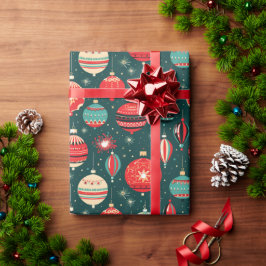 クリスマスオーナメントホリデーギフトラップ ラッピングペーパー
