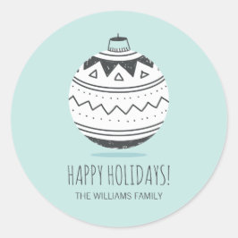 クリスマスオーナメントホリデースタンプ ラウンドシール