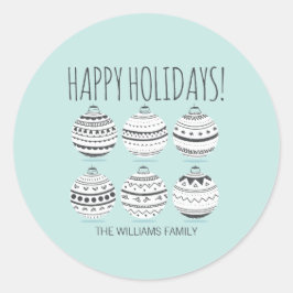 クリスマスオーナメントホリデースタンプ ラウンドシール