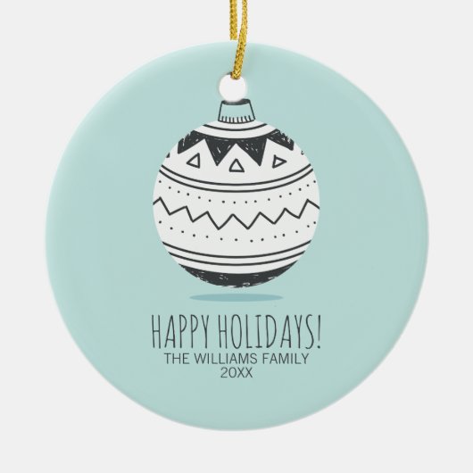 クリスマスオーナメントホリデーセラミックスオーナメント セラミックオーナメント (正面)