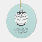 クリスマスオーナメントホリデーセラミックスオーナメント セラミックオーナメント (左)