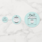 クリスマスオーナメントホリデーテーブル紙吹雪 コンフェッティ (正面)