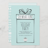 クリスマスオーナメントホリデーパーティー招待状 招待状 (正面/裏面)