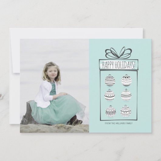 クリスマスオーナメントホリデーフォトカード シーズンカード (正面)