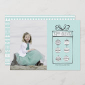 クリスマスオーナメントホリデーフォトカード シーズンカード (正面/裏面)